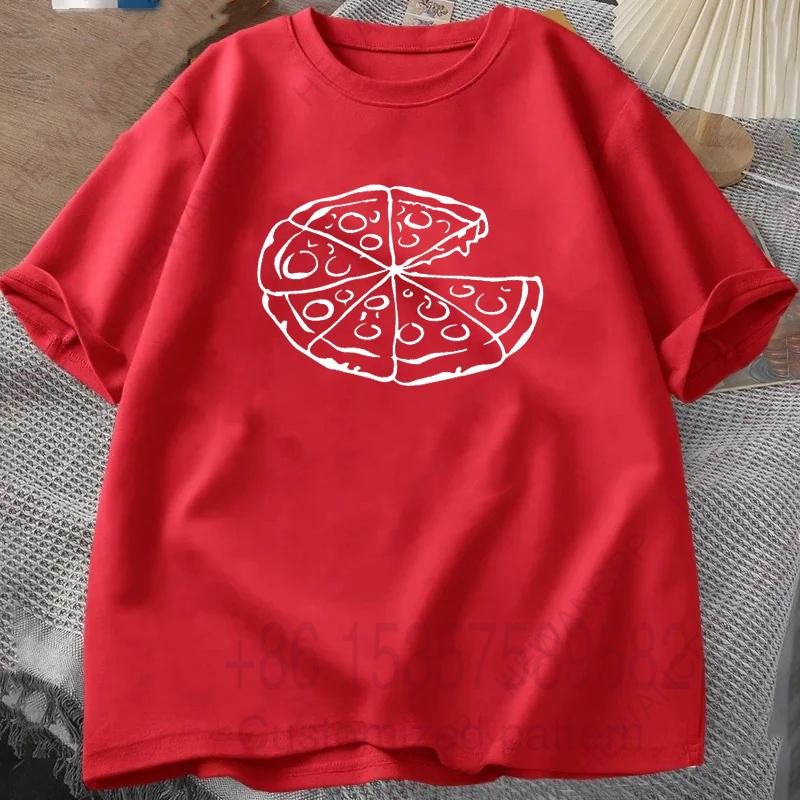 Daddy and Me Parent Child Set Mom and Me Pizza Set Tshirt Mens Tracksuit Round Neck Short Sleeves Casual Cotton Pullover