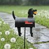 Niedliche Dackel-Briefkasten-Gartenspieß-Dekoration Bauernhaus-Briefkasten Entzückender Hundewelpen-förmiger Briefkasten Außendekoration Briefkasten