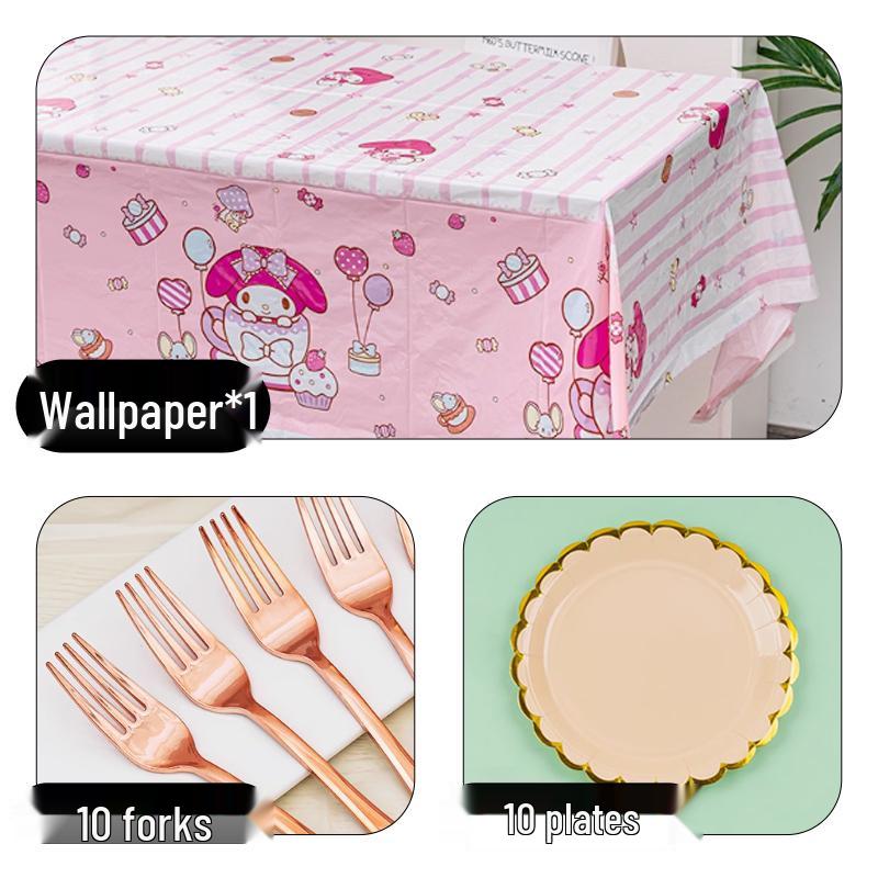 Disposable Party Supplies Set: Paper Plates and Cups for Birthdays and Weddings
