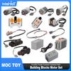 Teknisk MOC Power Functions Servo Deler Tog Buggy M Motor 8883 Modifisert IR Fjernkontroll Power Group Sett Litium Batteriboks 9686