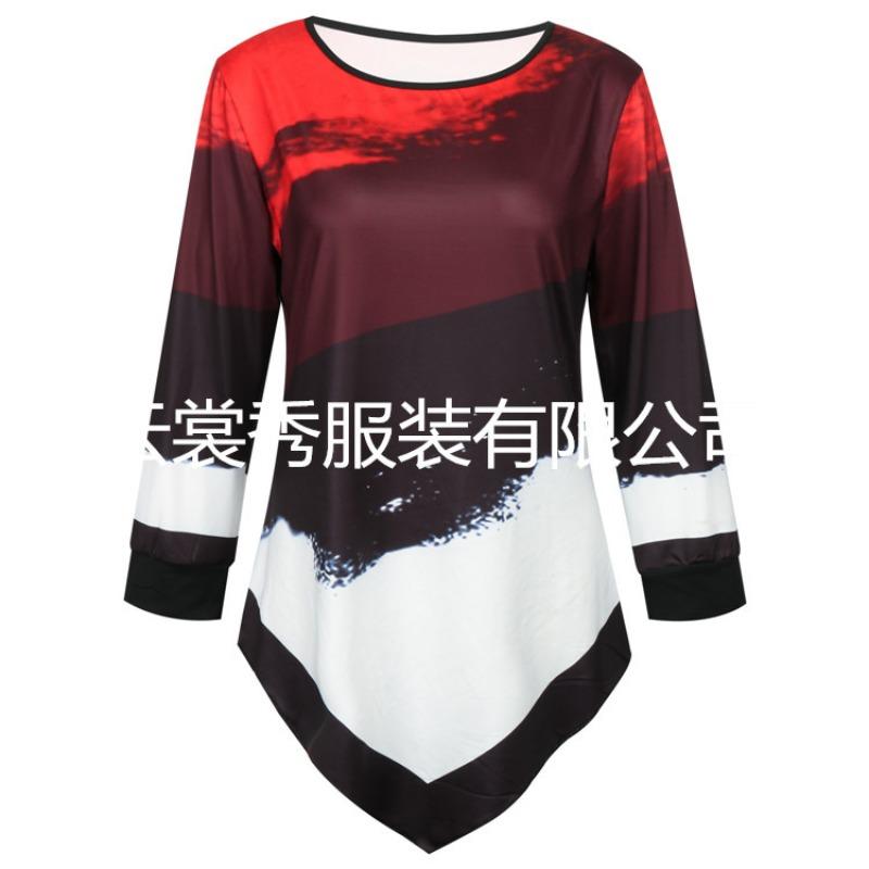 BITCED Women's Fashion Casual Long Sleeve O-Neck Blouses & Shirts