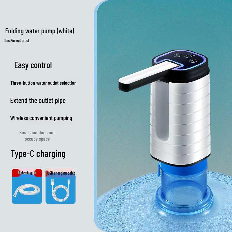 Electric Folding Water Dispenser: Automatic Rechargeable Hand Pump for Bottled Water