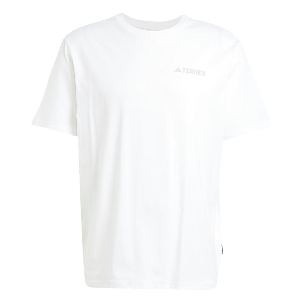 Adidas Terrex Ss25 Polygiene Graphic Outdoor Sports Crew Neck T-Shirt Men Tops White JI8327