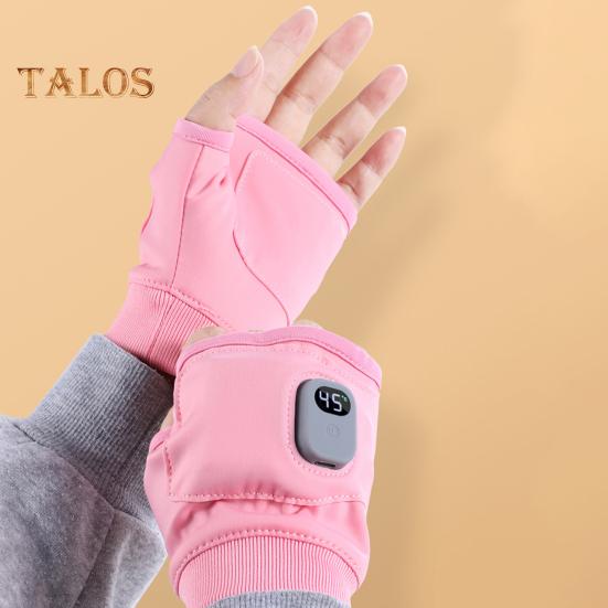 1 pár vyhřívaných rukavic bez prstů Rychlé zahřívání Trvalé teplo Nastavitelné dobíjecí elektrické vyhřívané jezdecké rukavice v plné barvě