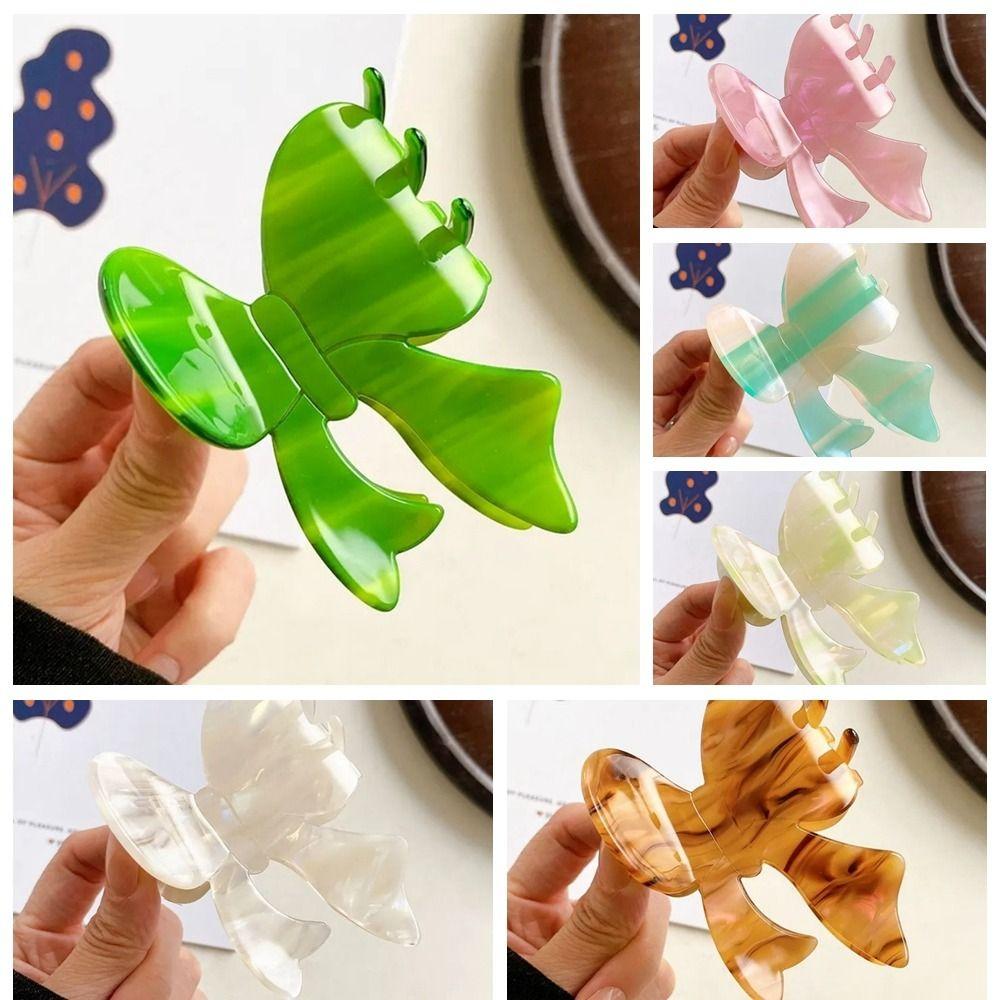 

Acetic Acid Hair Clip Acetate Claw Clips Simple Bow Hair Claw Headwear