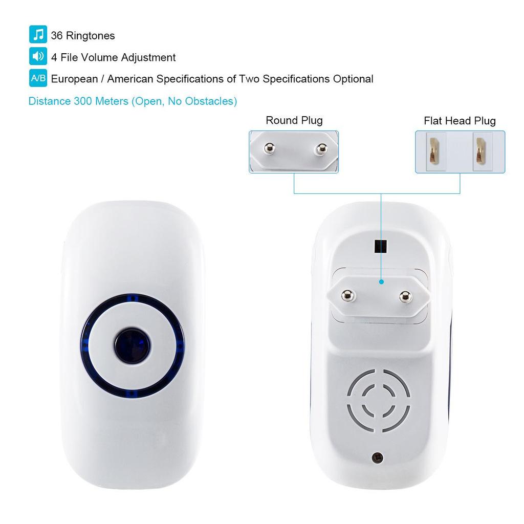 Wireless Infrared Sensing Doorbell with Welcome Device & Split Anti-Theft Alarm