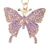 Sparkling Rhinestone Butterfly Keychain Women Girls Car Key Ring Holder Backpack Pendant Purse Bag Charm Decoration Accessories