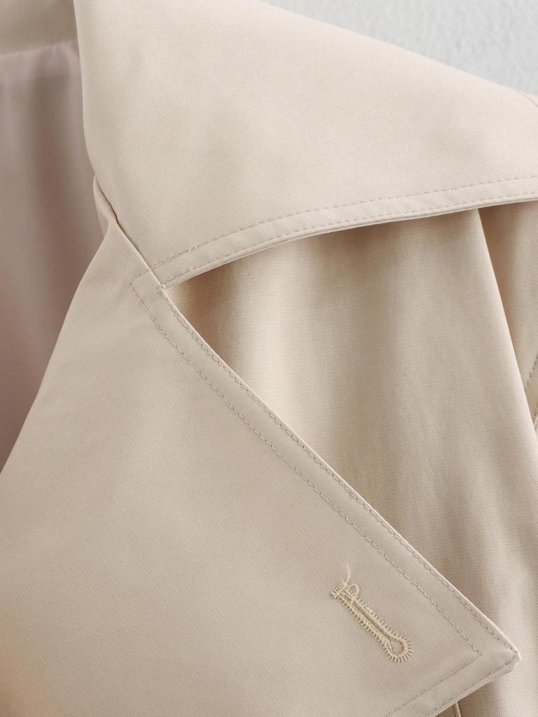 Chaqueta Gabardina Casual con Cinturón y Solapas Moda Femenina Euroamericana