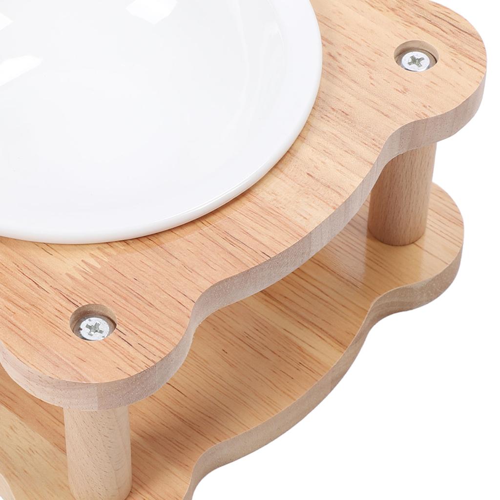 Wood Raised Cat Food Bowls Multifunctional 2 in 1 Automatic Cat Water Feeder and Food Bowl Set with Stand for Dog Pets