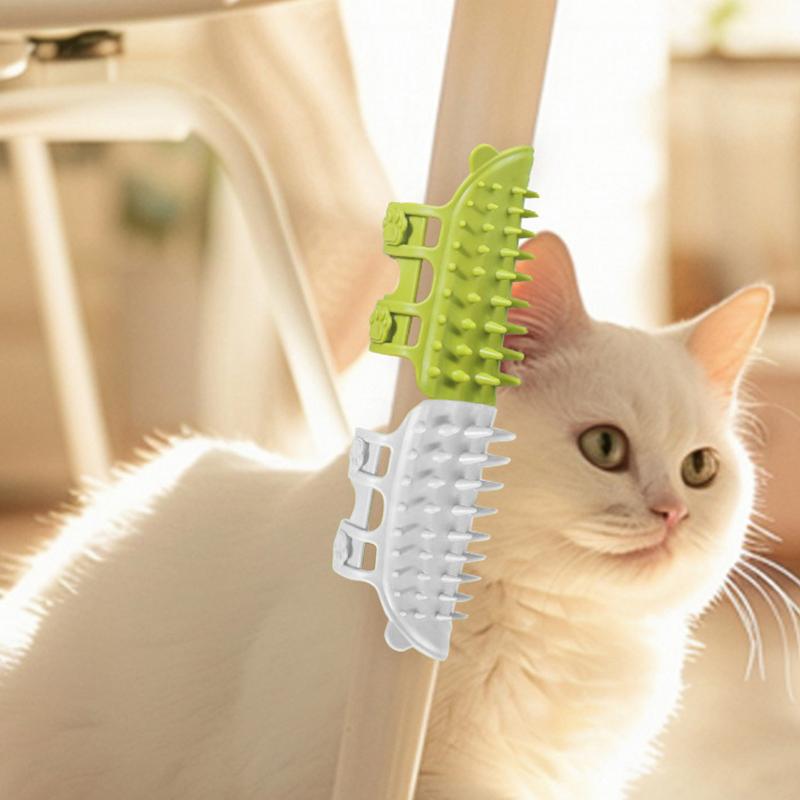 Cat Corner Groomer Silicone Shedding Massage Comb Pet Grooming Brushes Pet Itch Tool Face Scratchers For Table Legs Climbing