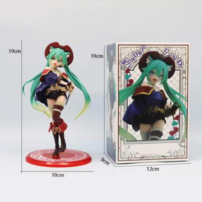 Hatsune Miku Anime Figurine 'Puss In Boots' Tale Wonderland Desktop Desktop Plush Doll Cute Girl Model Toy Gift