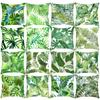 Summer Pillowcase Sofa Green Plants and Flowers Series Simple Pillow Cushion Cover Does Not Include Pillow Core