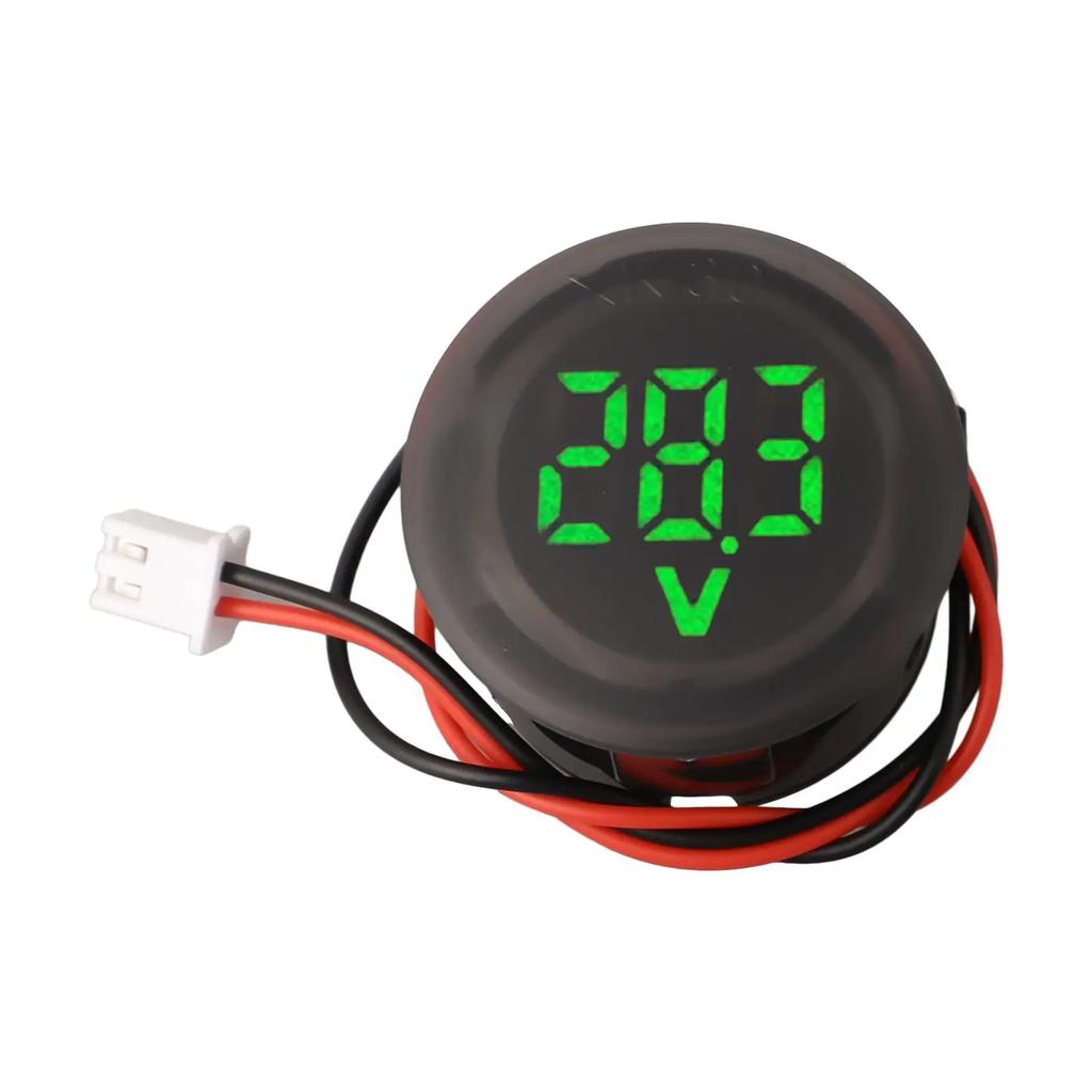 Green 12mA LED Voltmeter LED Voltmeter Diameter 30mm Small Size Compact Structure Easy To Install LED Voltmeter