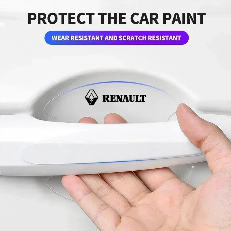 2026 Gorące Do Kołpaków Renault 8 sztuk Przezroczyste Naklejki na Miseczki Klamki Drzwi Samochodowe Ochrona Przed Zarysowaniami Do Renault Fluence Scenic
