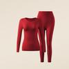 Round Neck Thermal Clothes Set Lingerie Warmth Long Underwear Women Thermal Underwear  Undershirt