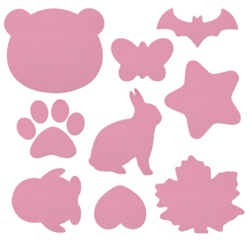 

13 шт./набір Самоклеюча шкіряна оббивка для автомобільного сидіння, дивана, крісла, Чорна шкіряна латка для ремонту, Відновити дірку, Штучні наклейки 30cm рожевий