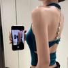 Chain Halter Camisole Sexy Backless Beauty Back Tank Top With Built-in Bra Hollow Out Bralette For Outer Wear