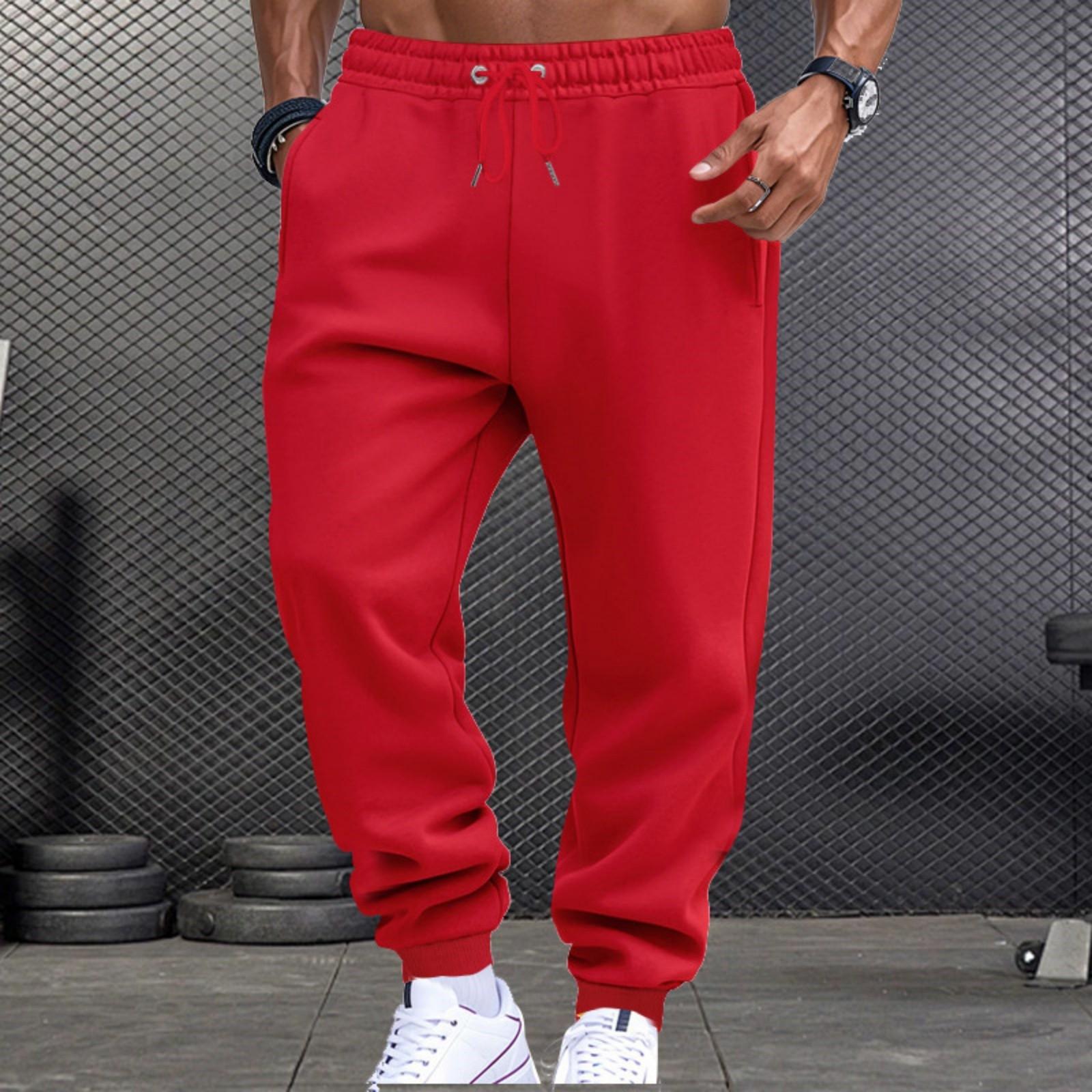 

Мужские классические спортивные штаны Four Seasons Thin Hair Circle для отдыха, бега, тренировок, фитнеса S красный