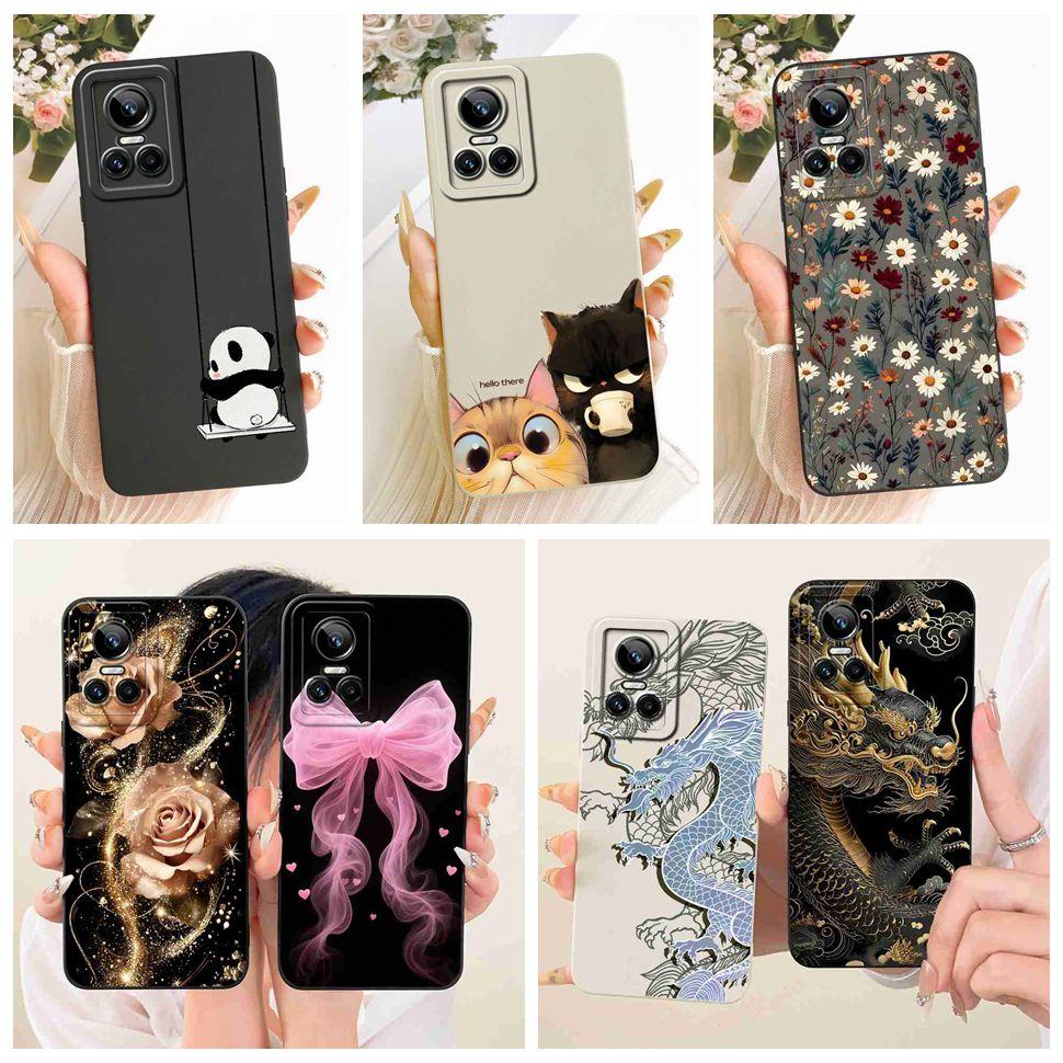 6.7" For Realme GT Neo3 5G 2022 Case Luxury Dragon Butterfly Soft Silicone Cover For Realme GT Neo 3 RMX3560 Protective Shell