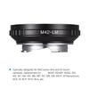 M42  LM Camera Lens Adapter Ring Replacement for M42 Screw Mount Lens to  Camera M240 M240P M262 M3 M2 M1 M4 M5 M6 MP