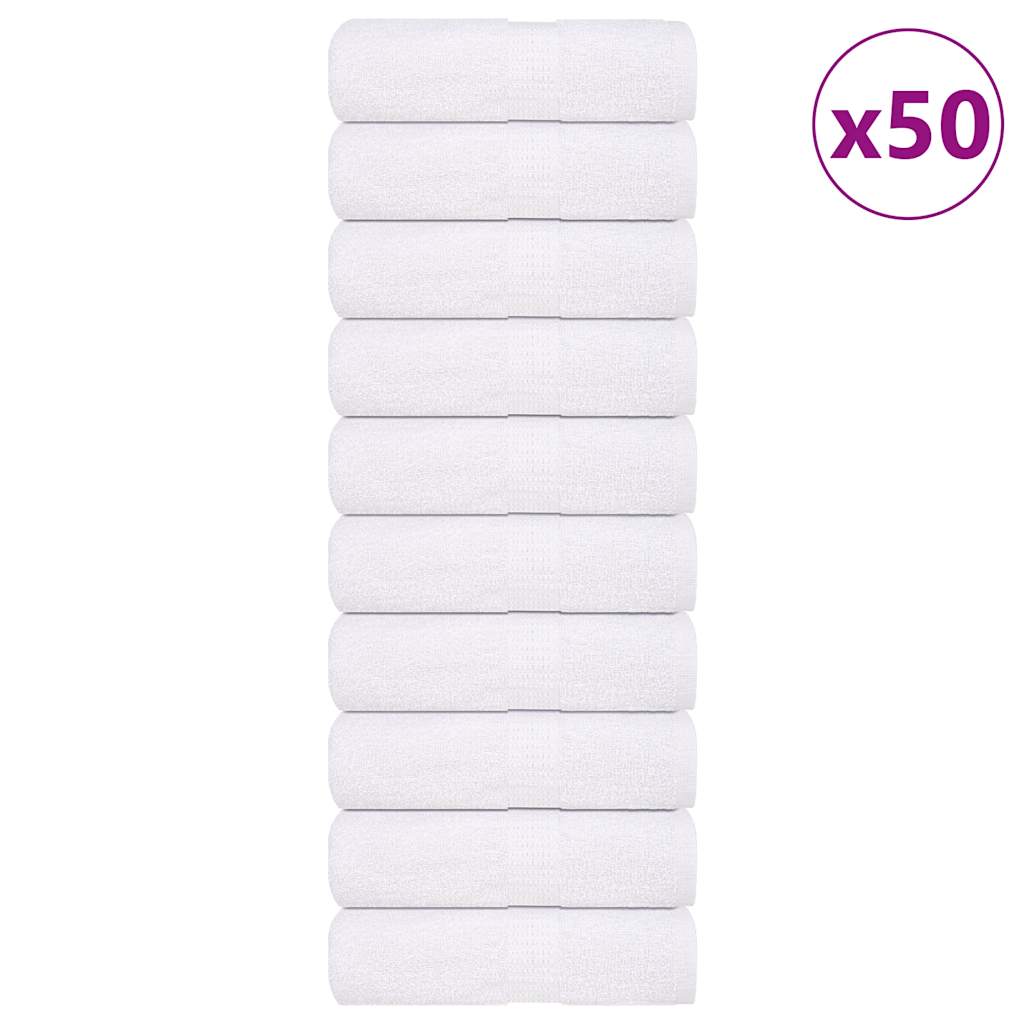 Toalhas de Mão, 50 Unidades, Brancas, 30X30 Cm, 360 G/M², 100% Algodão