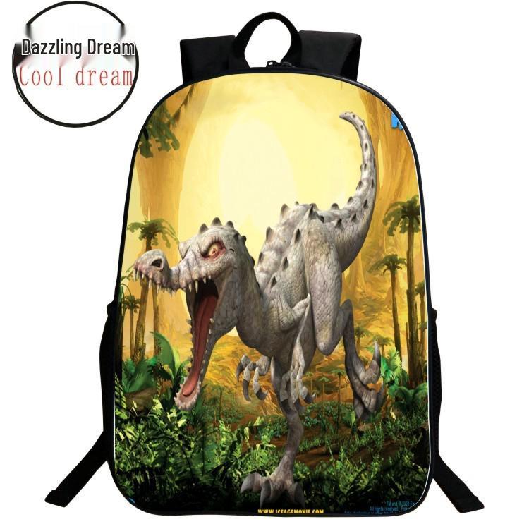 2021 Dinosaur Print Backpack for Boys - Primary School Children's Backpack