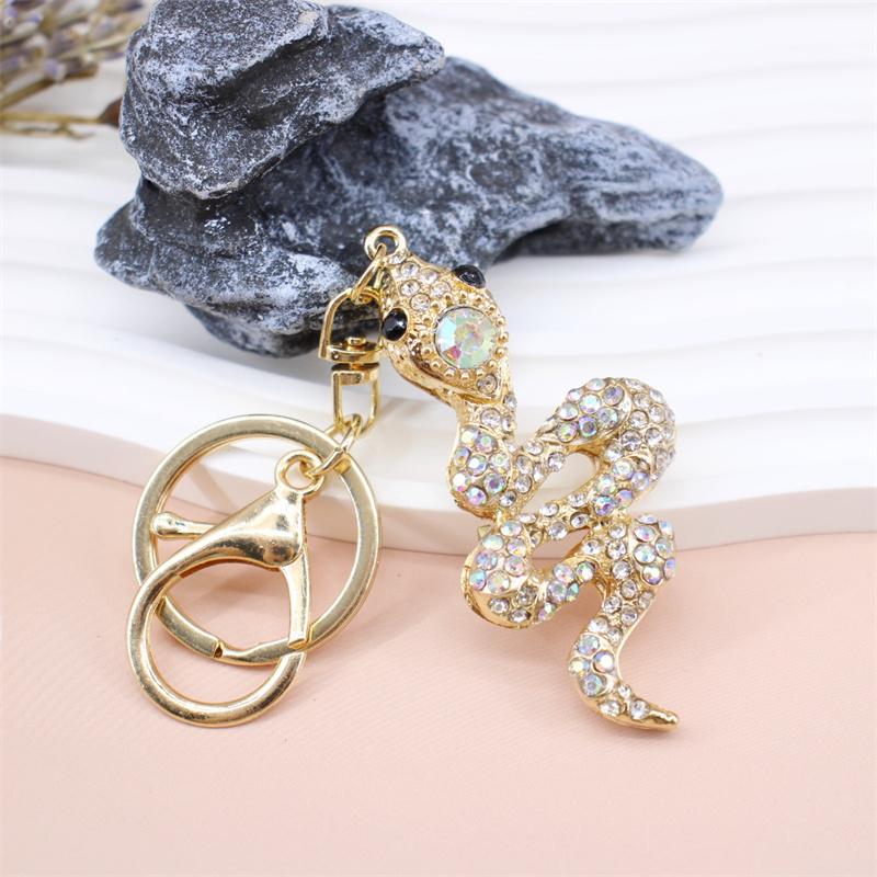 Rhinestone Flamingo Keychain Flamingo Pendant Keychain Rhinestone Crystal Keyring Car Key Chain Key Holder Handbag Purse Charm