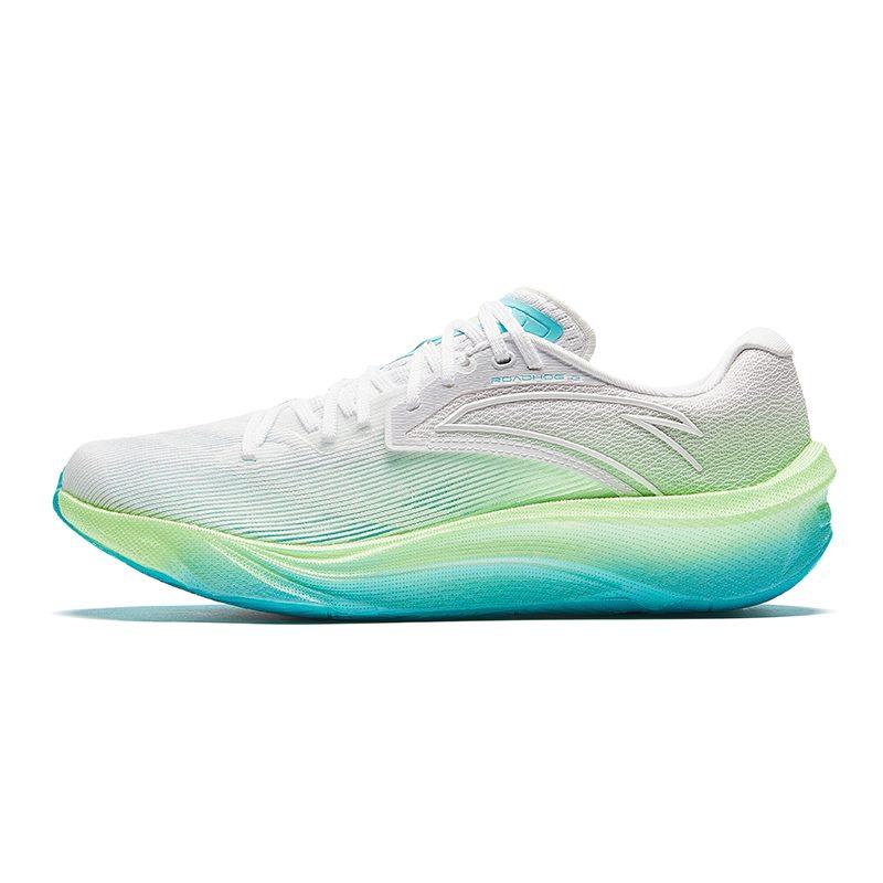 Anta Asphalt Road Dominator 2.0 Cushioning Slip Resistant Abrasion Resistant Low Top Running Shoes Men's White Green 912335590-7