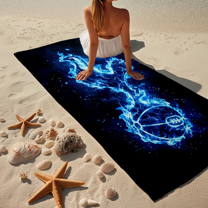 Toalla de Playa de Microfibra del Tottenham Hotspur Football Club, Ligera y de Secado Rápido, para Viajes de Verano, Esencial para la Playa, Piscina