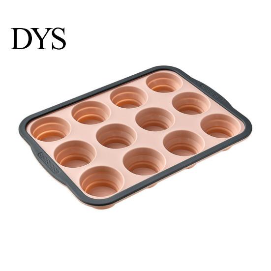 Muffins Baking Tray Silicone Muffin Pan for Baking, 6/12-Cavity Easy Release Cake Clean Mold, Food Grade Nonstick Cupcake Mold Kitchen Flexible Cups