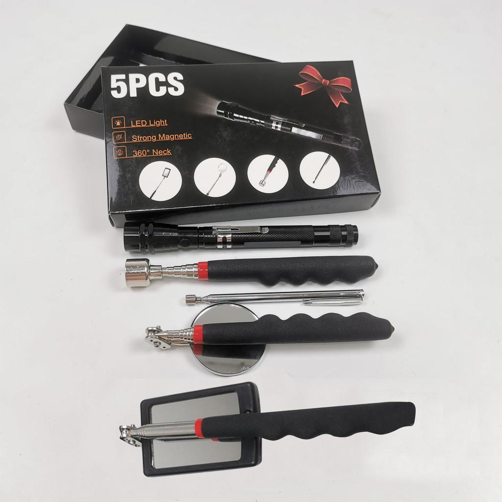 Universal Telescopic Undercarriage Inspection Mirror with Light for Car Repair