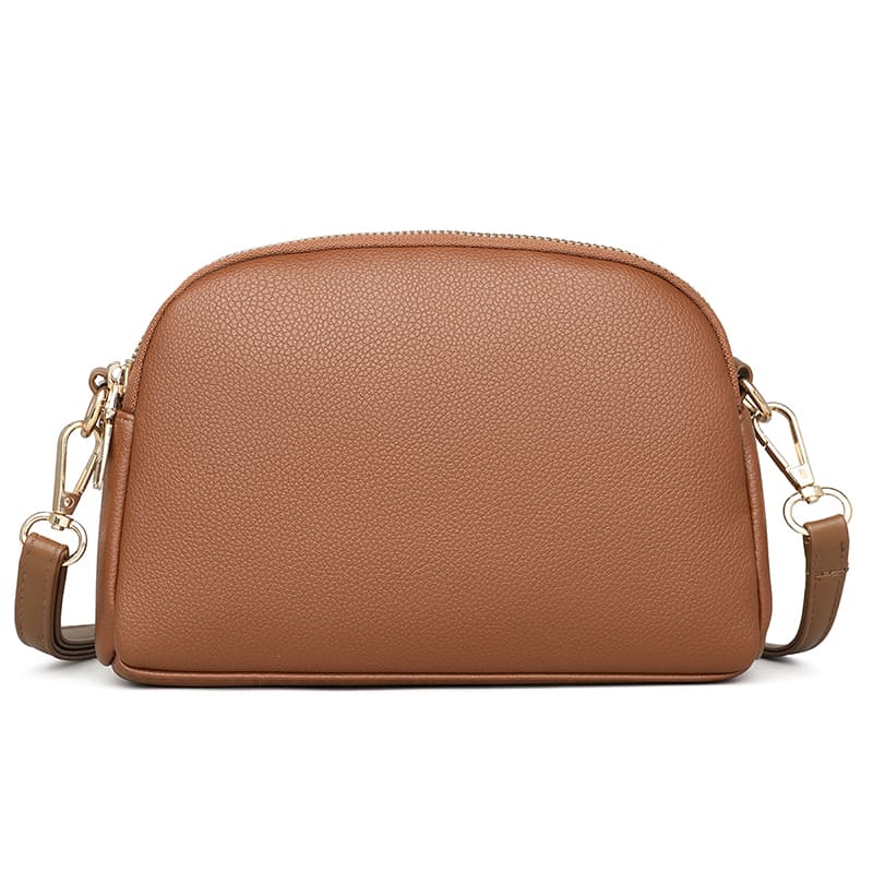 Niche cowhide texture mobile phone bag messenger bag