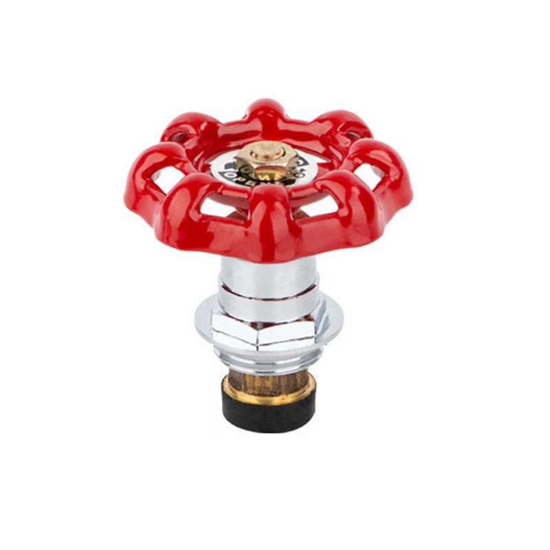 6*6 Cast Iron Valve Handle Gate Valve Ball Valve Hand Wheel Shutoff Value Decorative Water Pipe Fittings Red