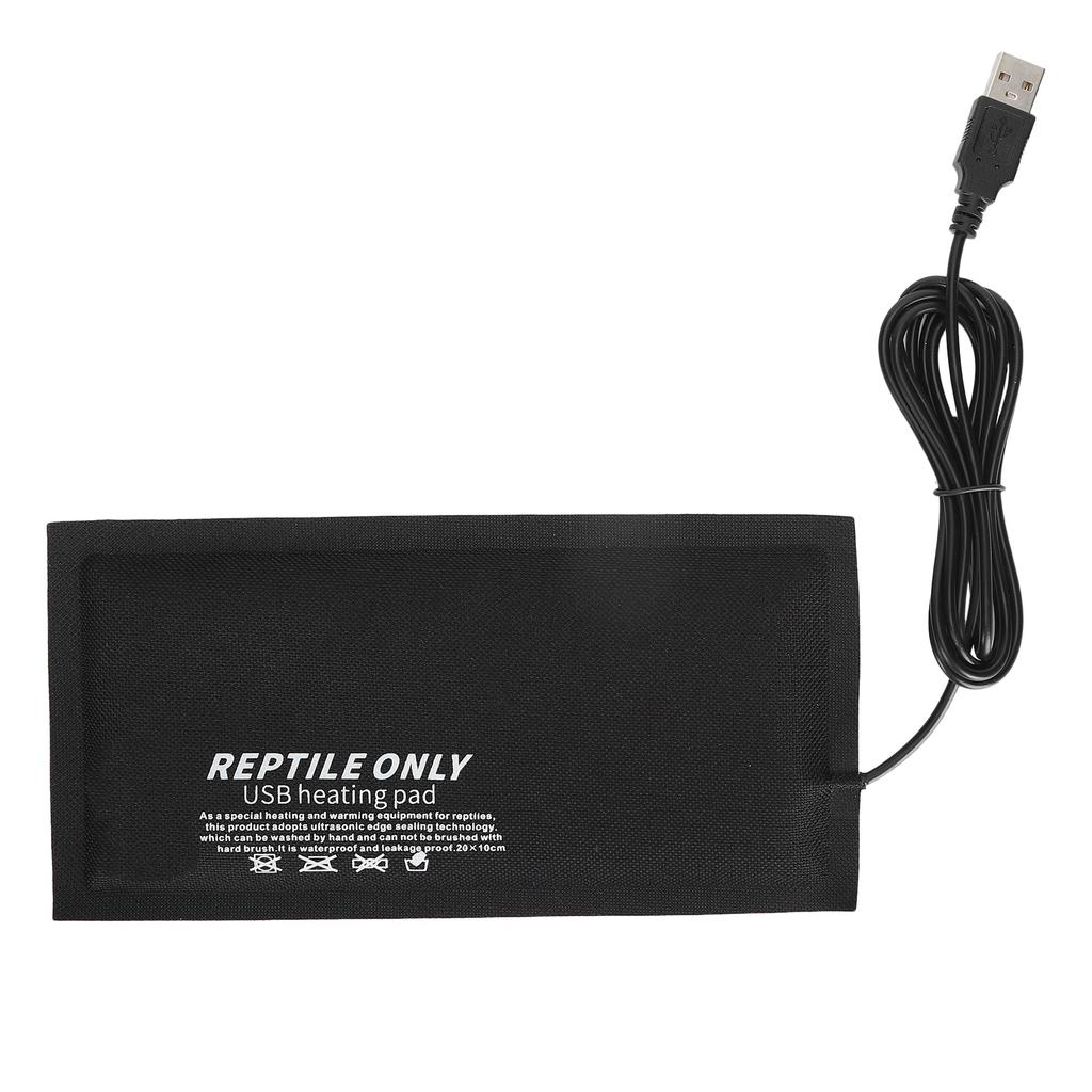 Reptil USB Varmepute Fiberduk for Reptiler Slanger Øgle Eremittkreps SkilpaddeStor