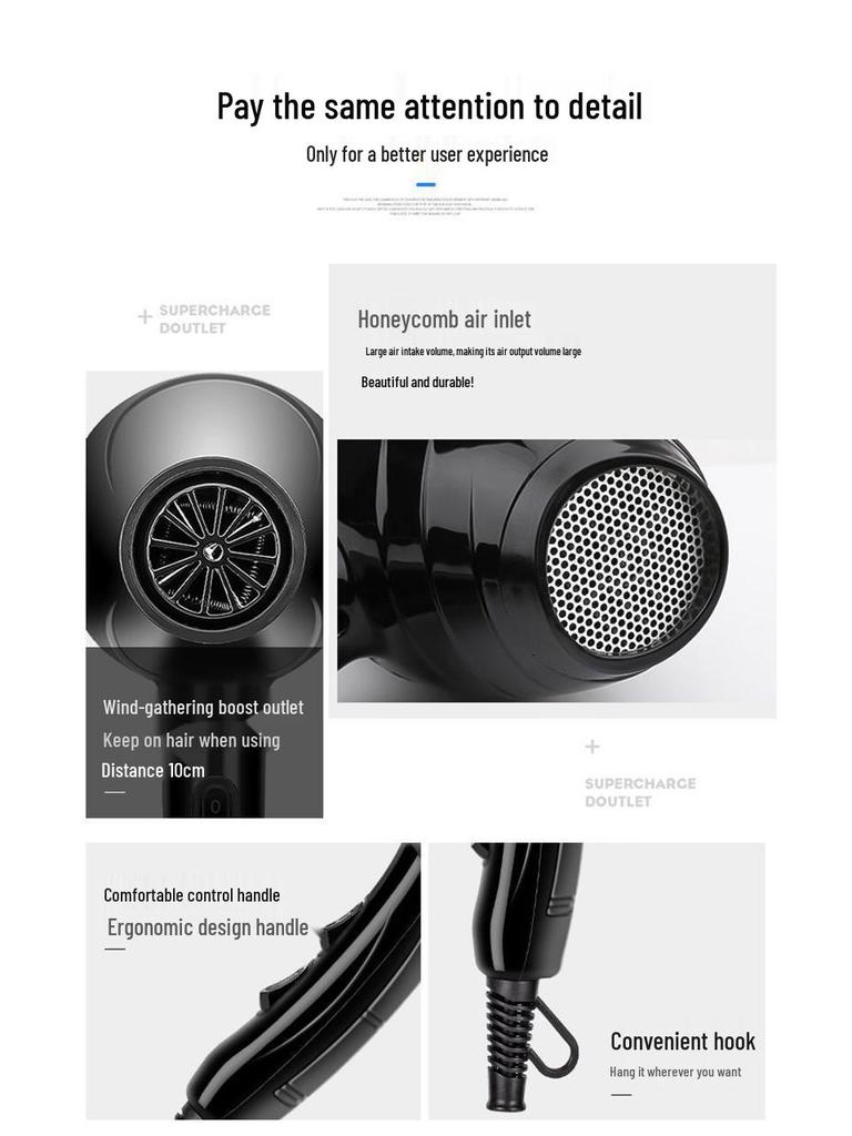 Vysoce výkonný, nízko hlučný fén na srst pro psy a kočky s péčí o negativní ionty