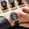 Year Square Watch Men'S Simple Large Dial Fashion Teen Men'S Luminous Quartz Watch