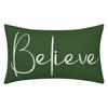 Christmas Decorative Pillowcase 2-Piece Set Merry Christmas Sofa Cushion Cover Believe Waist Pushcase