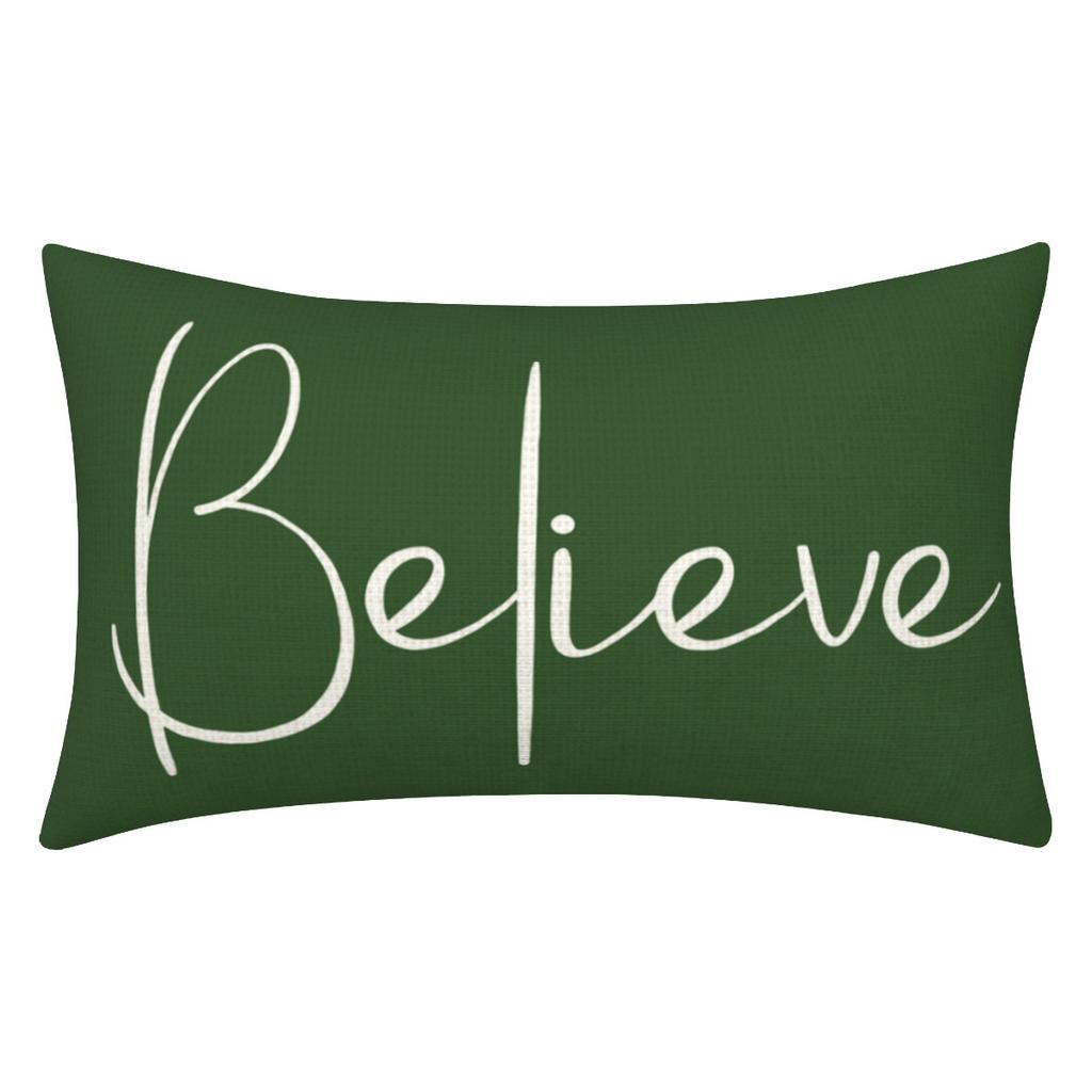 Christmas Decorative Pillowcase 2-Piece Set Merry Christmas Sofa Cushion Cover Believe Waist Pushcase