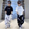 Jungen Kleidersets Sommer Kurzarm T-Shirt + Lockere Hose 2PCS Hip Hop Kinderkleidung Kinder Outfits Teenager 8 10 12 14 Jahre