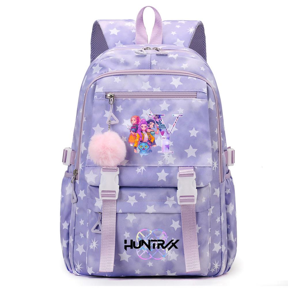 Cute 26 English Letters Printed Backpack for Teenager Student Girl Boy Bookbag Schoolbag Large Capacity Waterproof Travel Bag Gift Rucksak