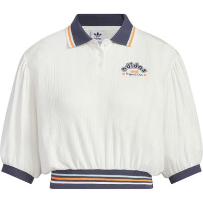 Originální Retro Táborová Grafika Pletený Sportovní Módní Univerzální Krátký Rukáv Polokošile Dámské topy Bílá JM8000