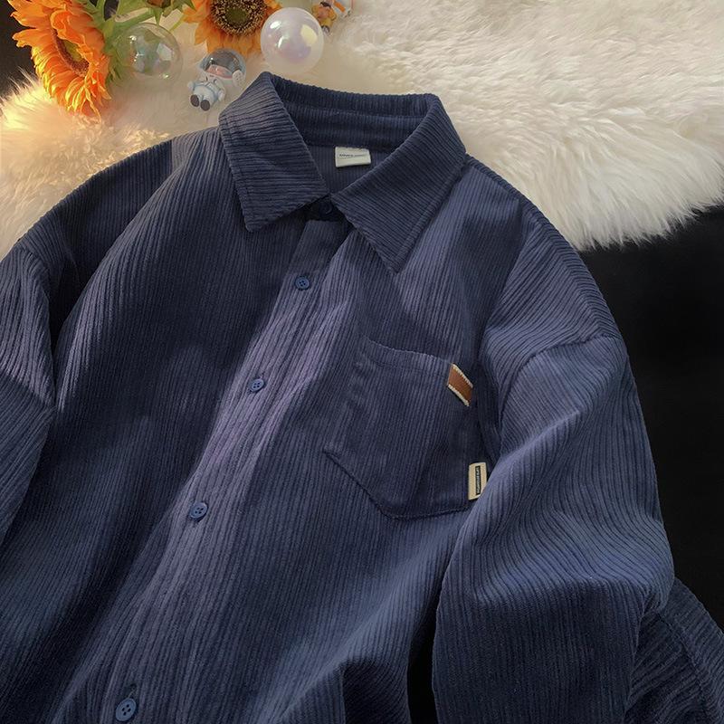 2023 Men's Retro Corduroy Long-Sleeve Shirt Jacket - Autumn Trendy Loose Fit