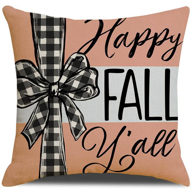New Autumn Plant and Flower Pillowcase Thanksgiving Home Sofa Cushion Cover Linen Pillow