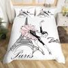 Eiffel Tower Bedding Set Single Twin Double Queen King Cal King Size Bed Linen Set