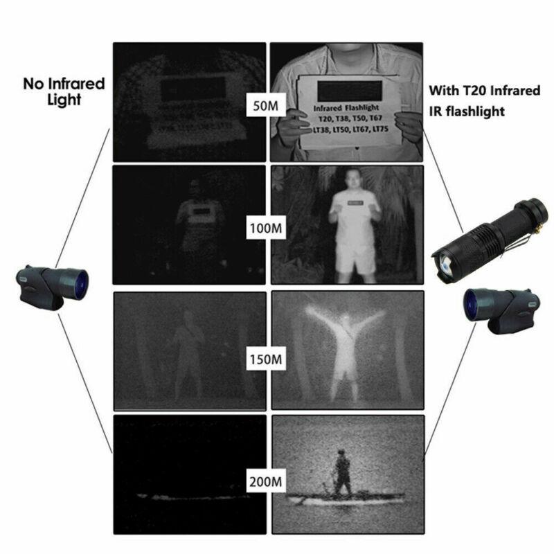 IR 850nm Flashlight Mini Zoomable Adjustable Focus Infrared Radiation Tactical Torch Waterproof Night Vision IR Hunting Light