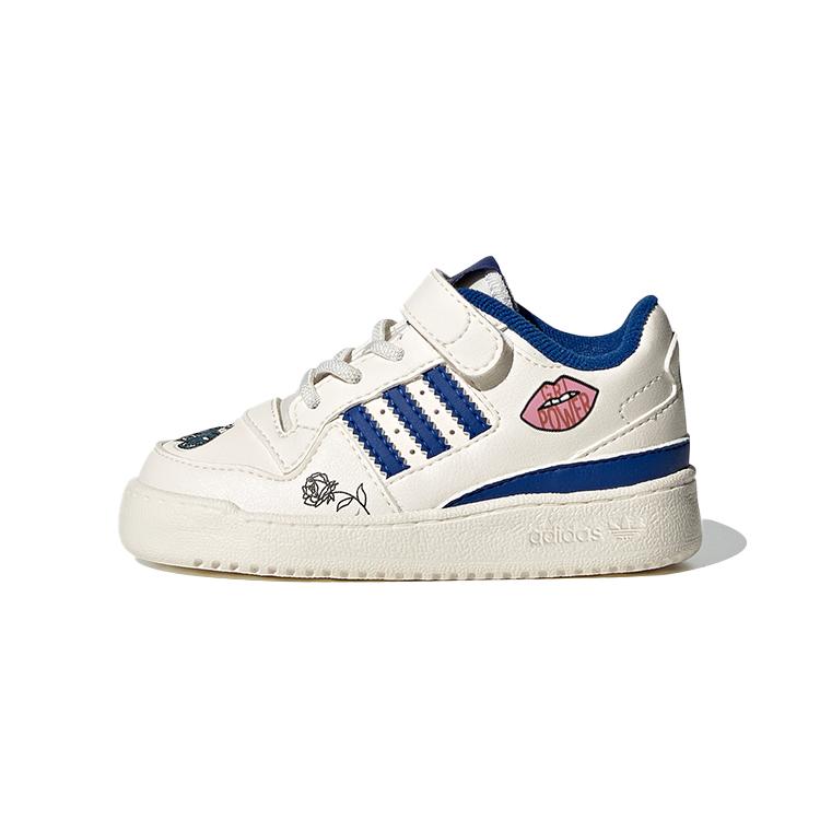 Adidas Originals FORUM Low El I Leather Low top Toddler Shoes White Blue Infant And Toddler FY2546 23