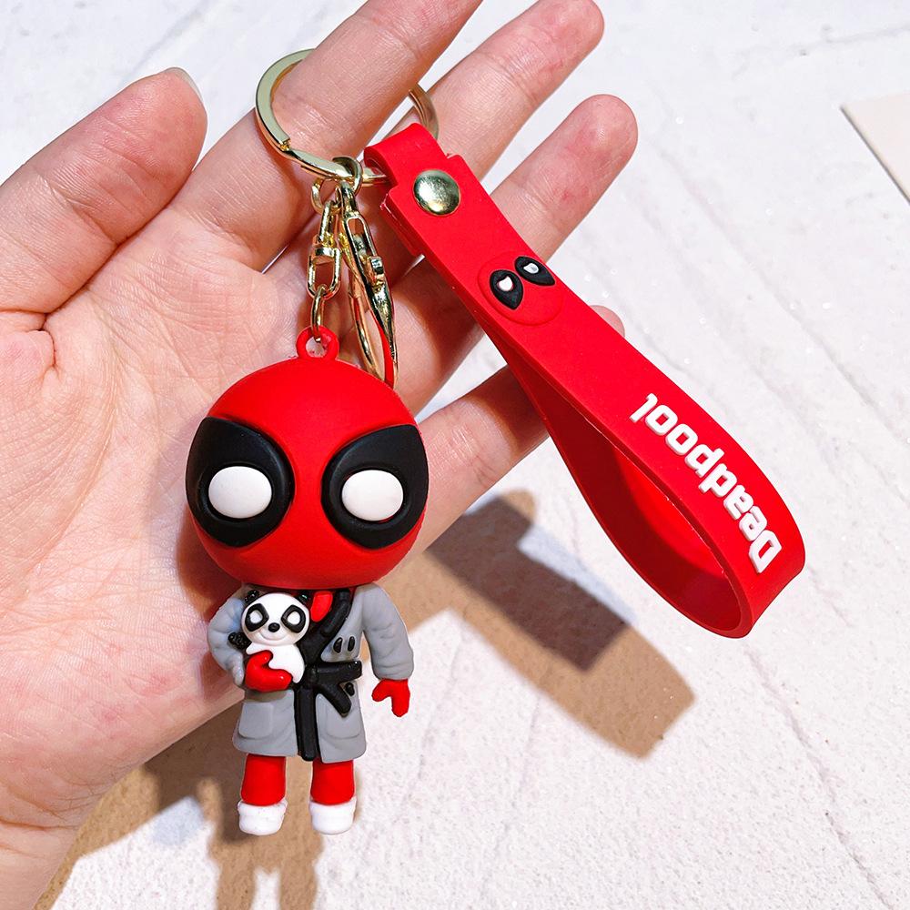 Nuovo Ciondolo Portachiavi in Silicone per Bambola Deadpool, Cordino da Auto per Zaino Scolastico, Regalo
