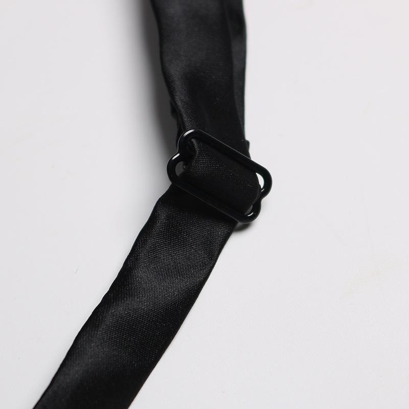 Solid Color Bow Tie Men, Two-Color Color Matching Polyester Black Burgundy Suit Banquet Best Man Bow