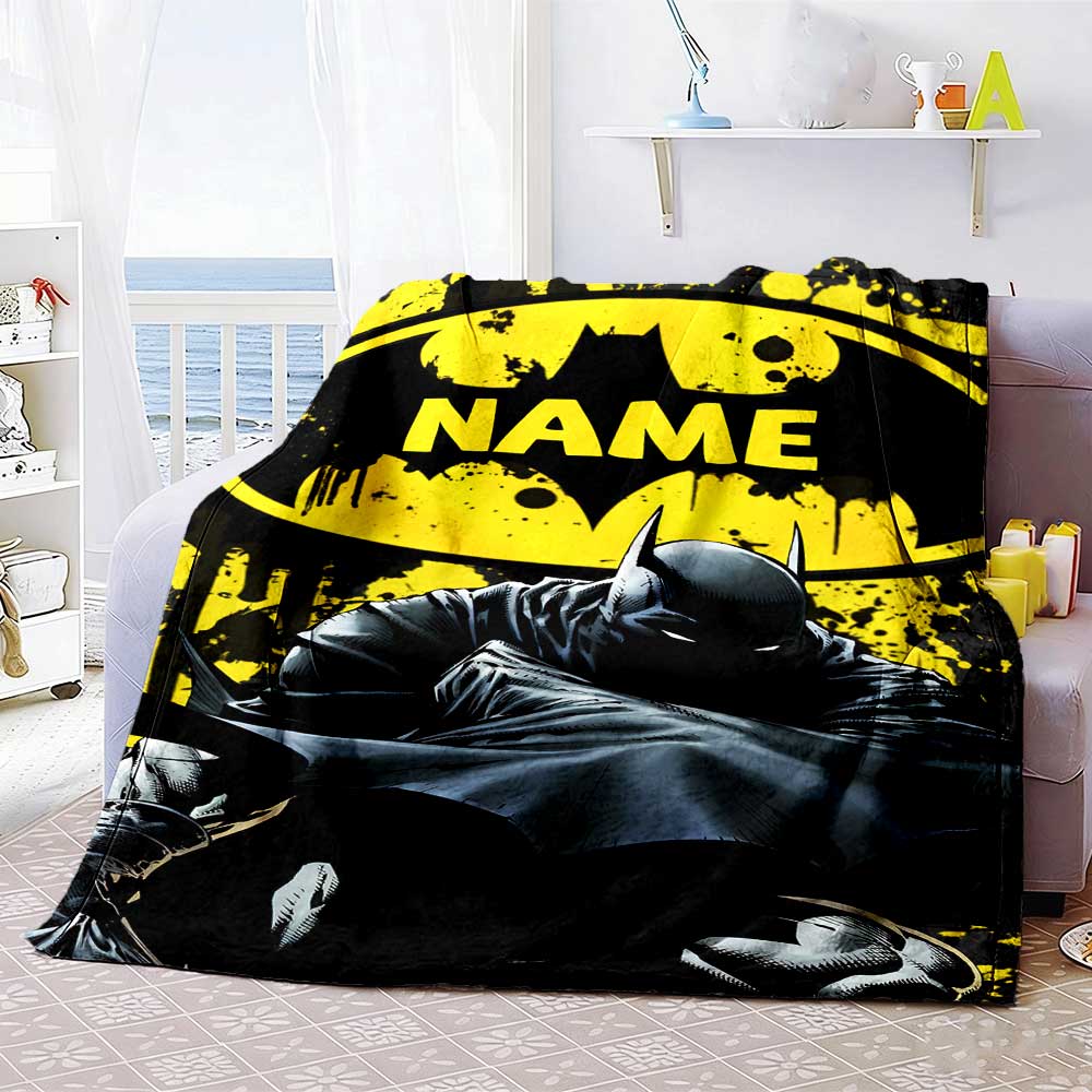 Warner (17) Customize Text Blanket Cozy Personalized Blanket Soft Warm Cozy Versatile for Living Room Office Couch Seaside Ideal for All Seasons