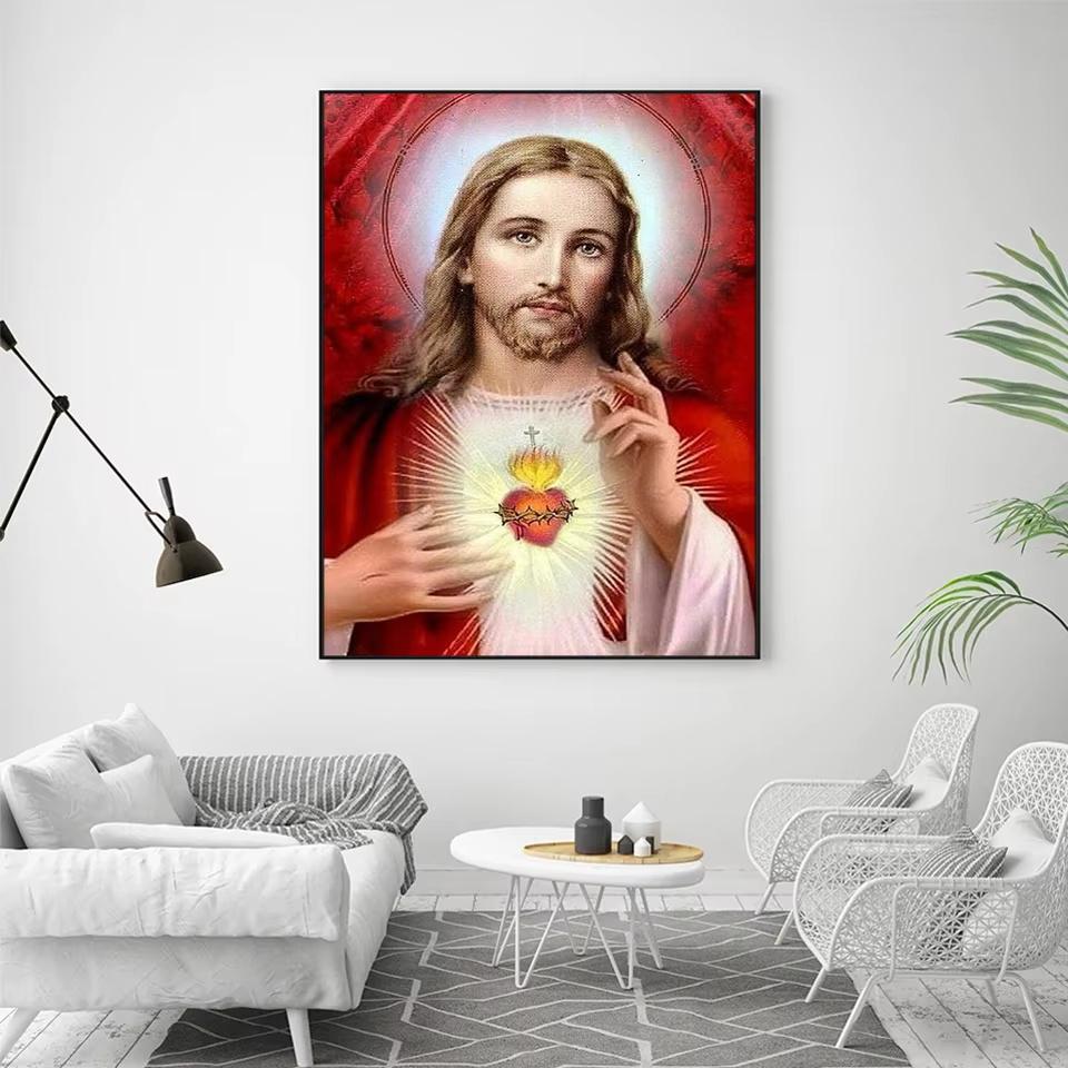 Diamond Painting Jesus Religious 5d Diy Needlework Embroidery Sale Icon Portrait Gift Rhinestones Handmade Home Decor